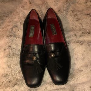 Brighton NOHO BOHO Black leather tassel Loafer.